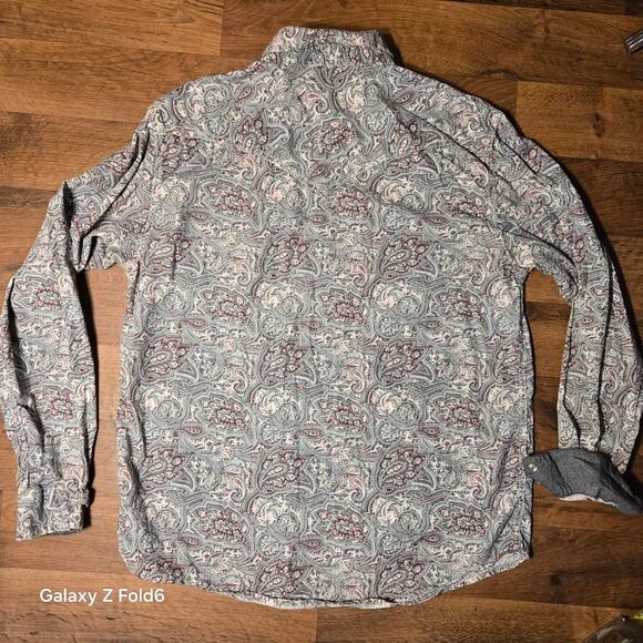 Cody James paisley snap button down size large - Picture 2 of 8